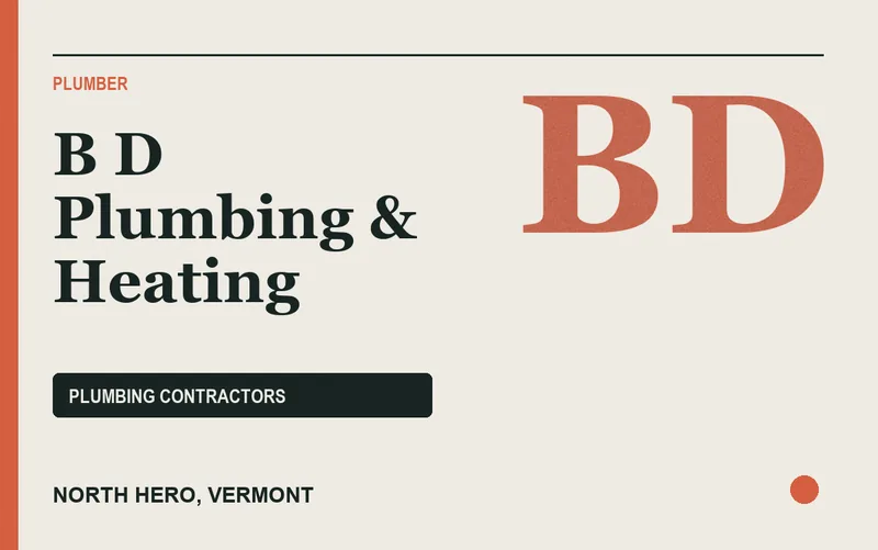 B D Plumbing & Heating in North Hero, Vermont