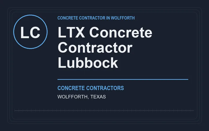 LTX Concrete Contractor Lubbock in Wolfforth, Texas