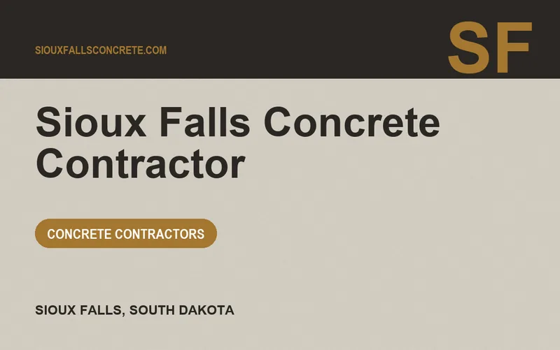 Sioux Falls Concrete Contractor in Sioux Falls, South Dakota