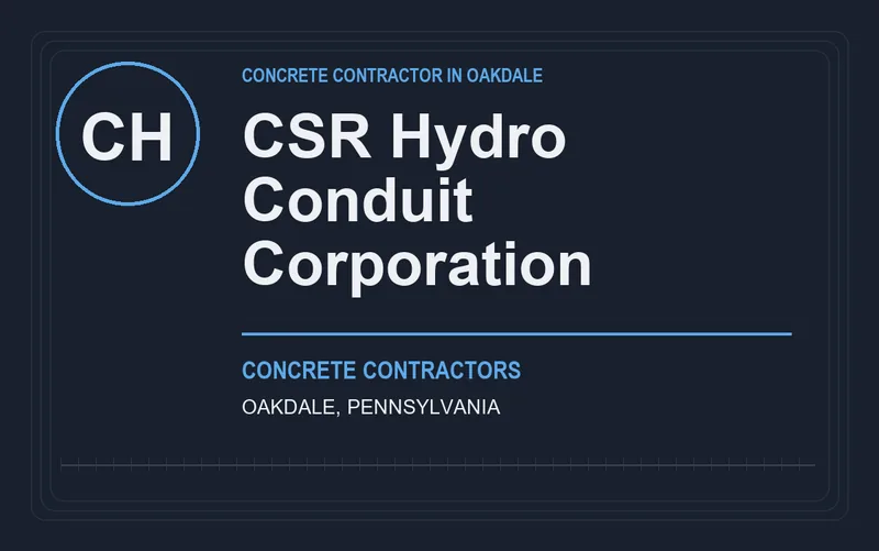 CSR Hydro Conduit Corporation in Oakdale, Pennsylvania