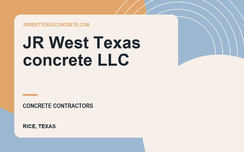 JR West Texas concrete LLC in Rice, Texas