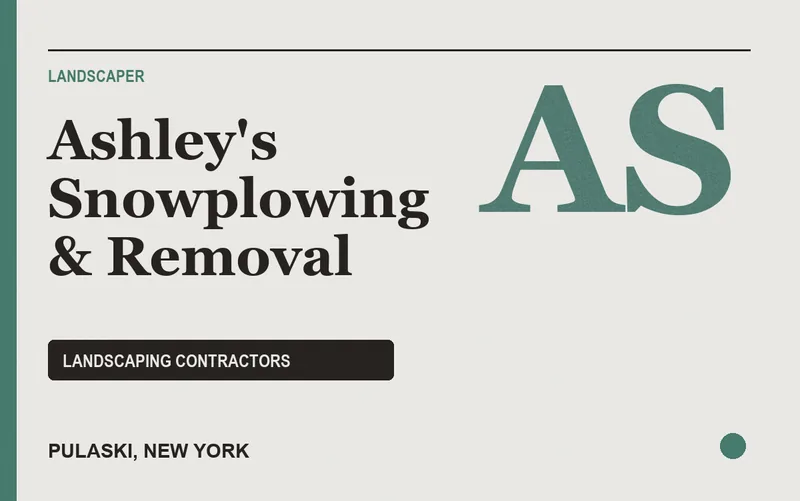 Ashley's Snowplowing & Removal in Pulaski, New York