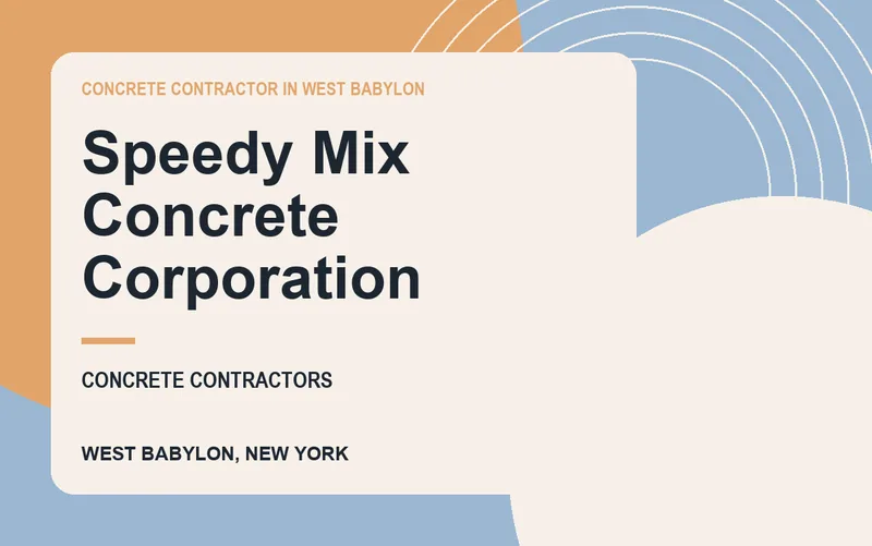 Speedy Mix Concrete Corporation in West Babylon, New York