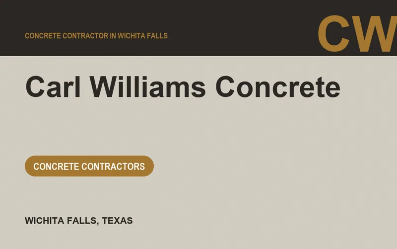 Carl Williams Concrete in Wichita Falls, Texas