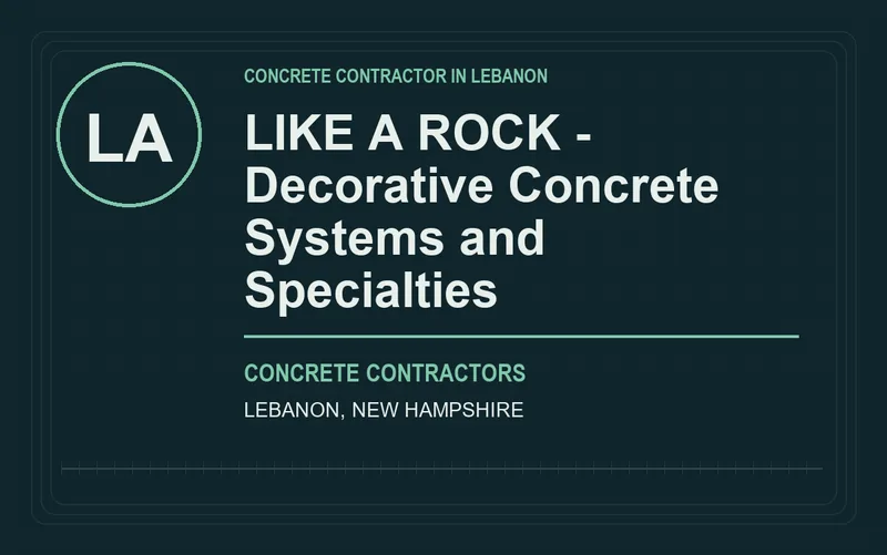 LIKE A ROCK - Decorative Concrete Systems and Specialties in Lebanon, New Hampshire