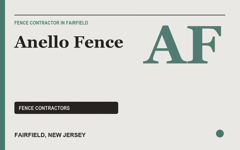 Anello Fence in Fairfield, New Jersey