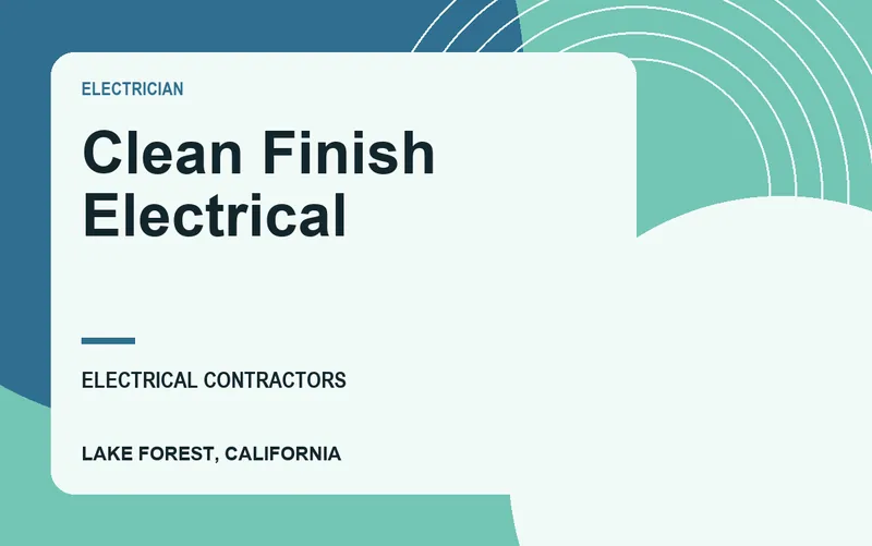 Clean Finish Electrical in Lake Forest, California