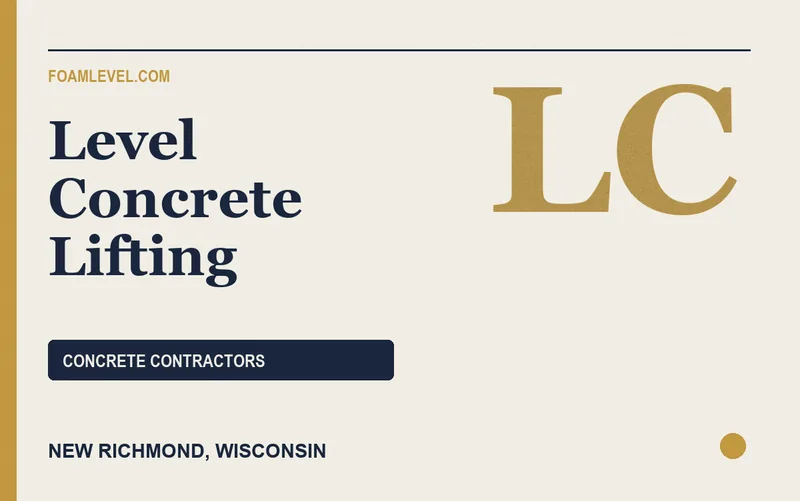 Level Concrete Lifting in New Richmond, Wisconsin