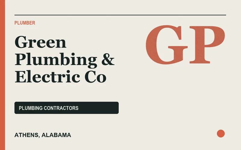 Green Plumbing & Electric Co in Athens, Alabama