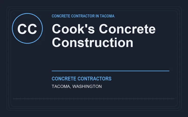 Cook's Concrete Construction in Tacoma, Washington
