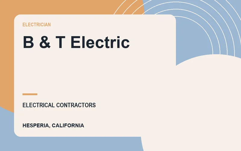 B & T Electric in Hesperia, California