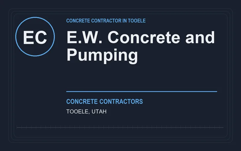 E.W. Concrete and Pumping in Tooele, Utah