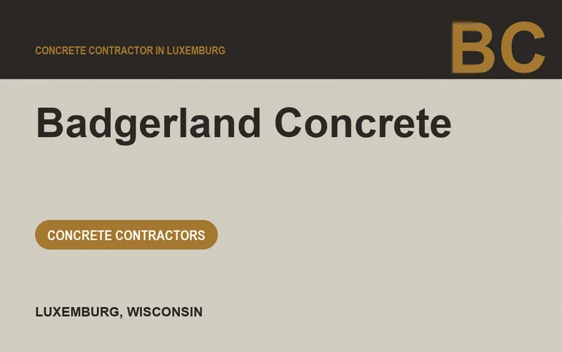 Badgerland Concrete in Luxemburg, Wisconsin