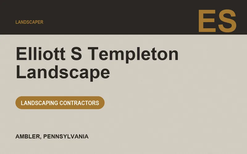Elliott S Templeton Landscape in Ambler, Pennsylvania