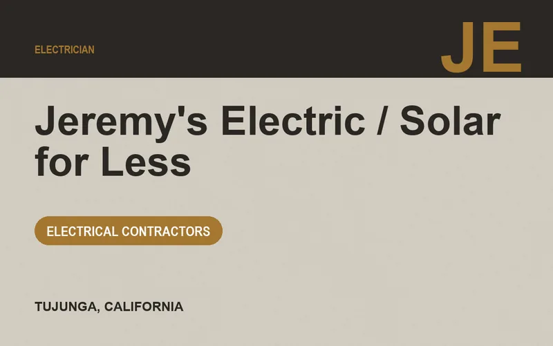 Jeremy's Electric / Solar for Less in Tujunga, California
