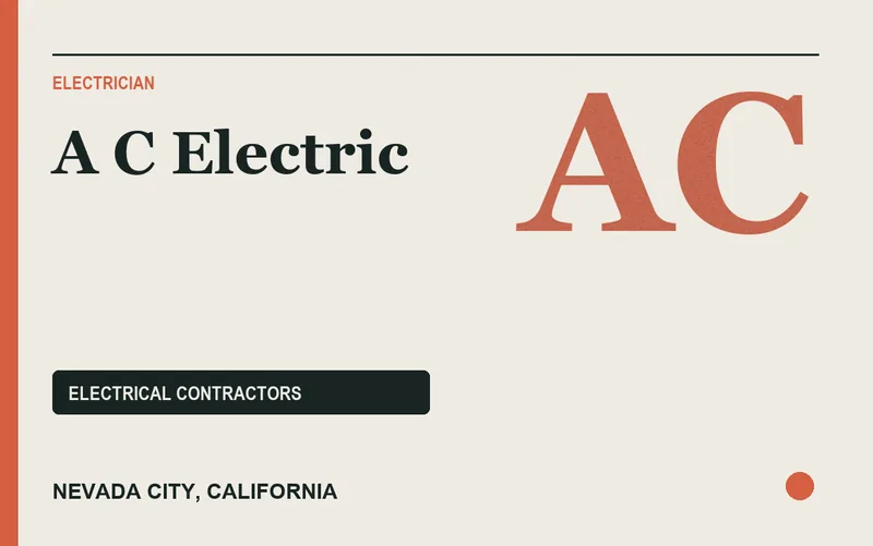 A C Electric in Nevada City, California
