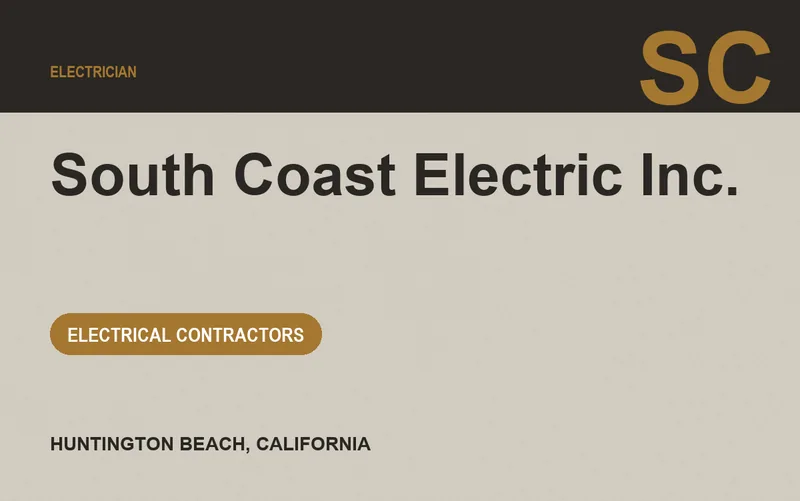 South Coast Electric Inc. in Huntington Beach, California
