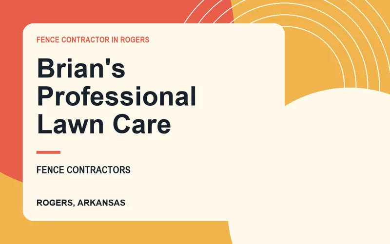 Brian's Professional Lawn Care in Rogers, Arkansas