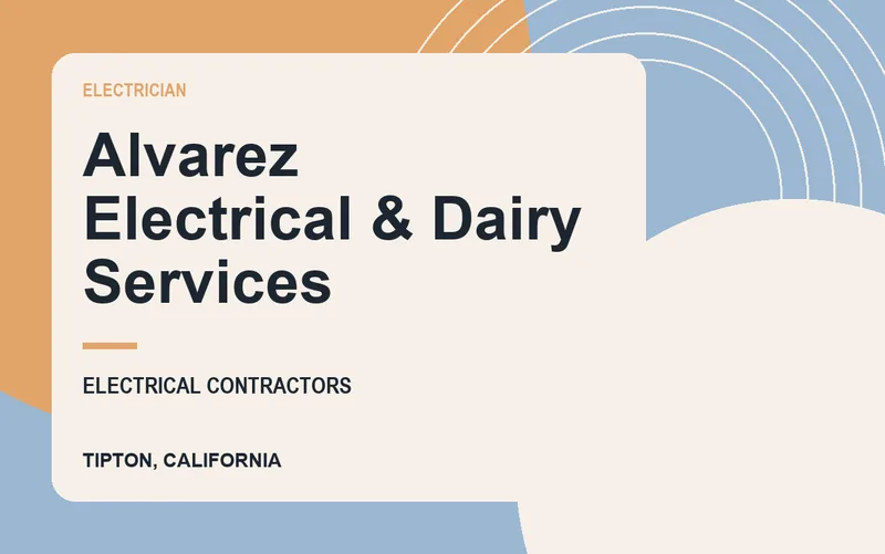 Alvarez Electrical & Dairy Services in Tipton, California