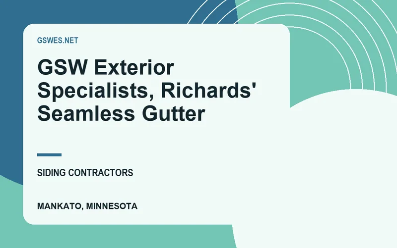 GSW Exterior Specialists, Richards' Seamless Gutter in Mankato, Minnesota