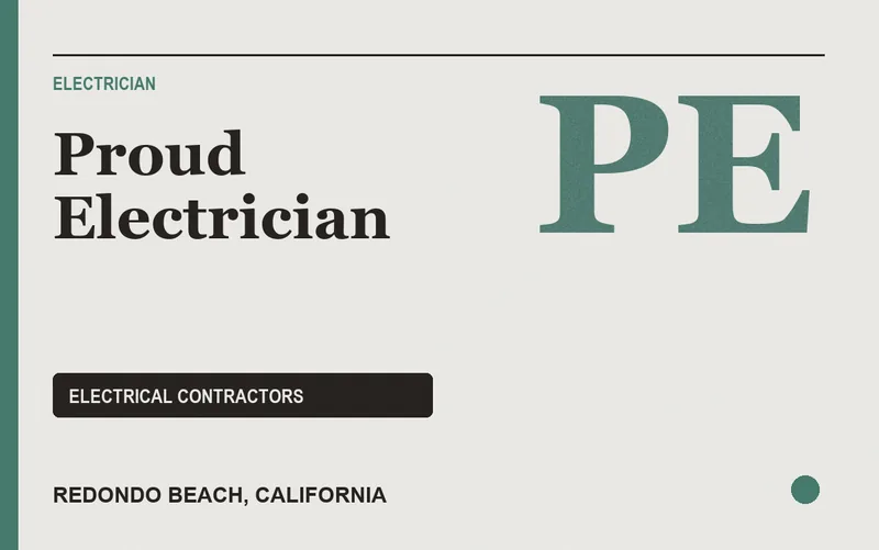 Proud Electrician in Redondo Beach, California