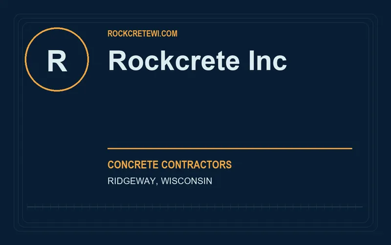 Rockcrete Inc in Ridgeway, Wisconsin