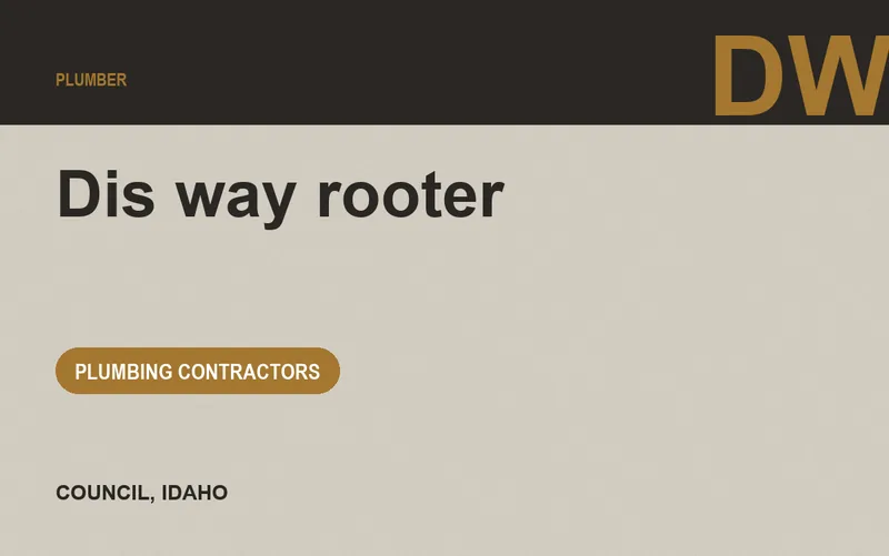 Dis way rooter in Council, Idaho