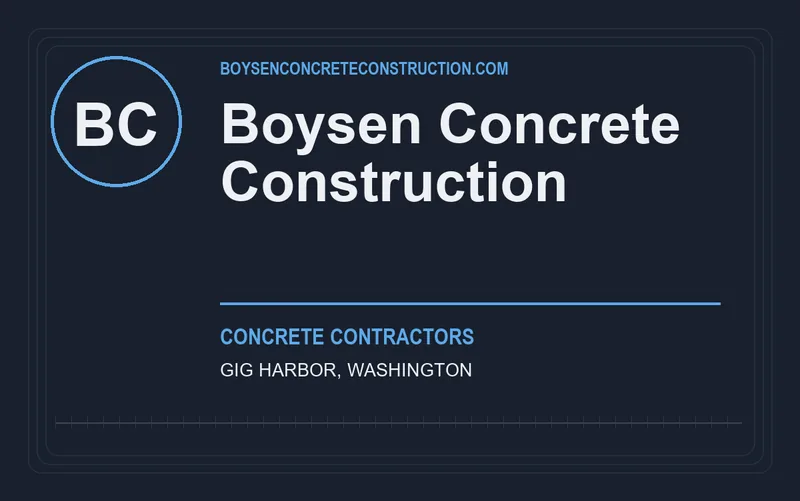 Boysen Concrete Construction in Gig Harbor, Washington