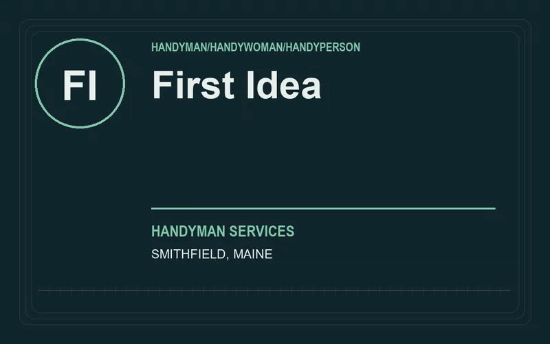 First Idea in Smithfield, Maine
