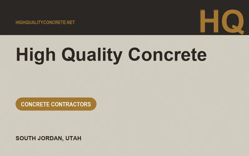 High Quality Concrete in South Jordan, Utah