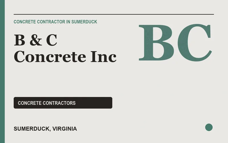 B & C Concrete Inc in Sumerduck, Virginia