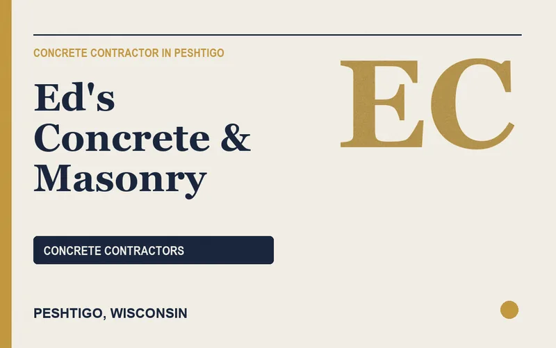 Ed's Concrete & Masonry in Peshtigo, Wisconsin
