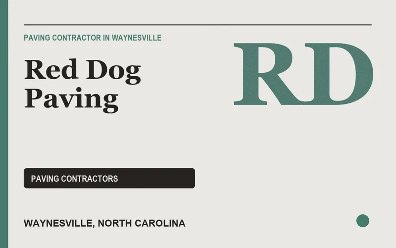 Red Dog Paving in Waynesville, North Carolina