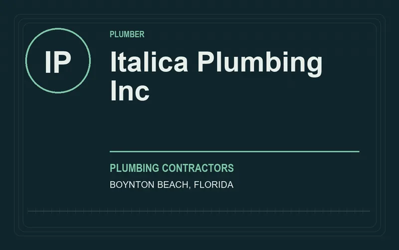 Italica Plumbing Inc in Boynton Beach, Florida