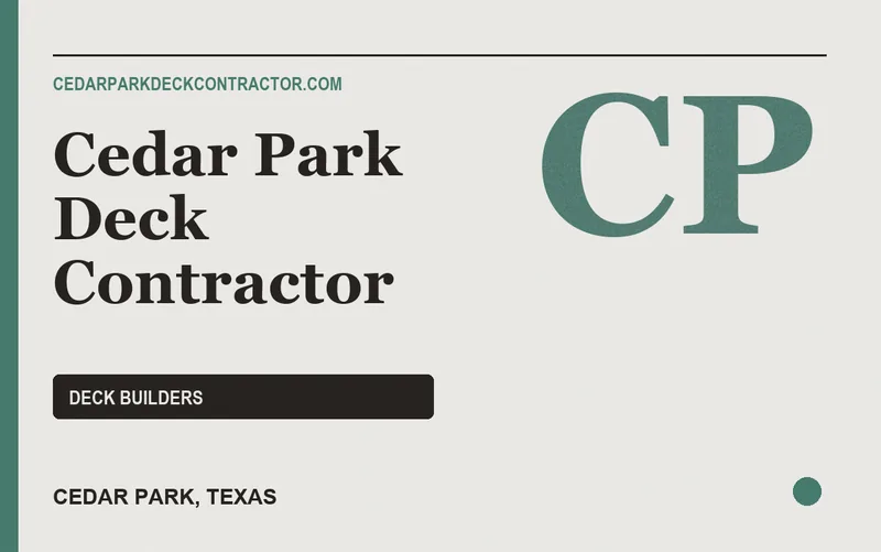 Cedar Park Deck Contractor in Cedar Park, Texas