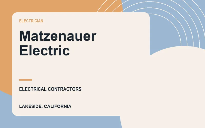 Matzenauer Electric in Lakeside, California