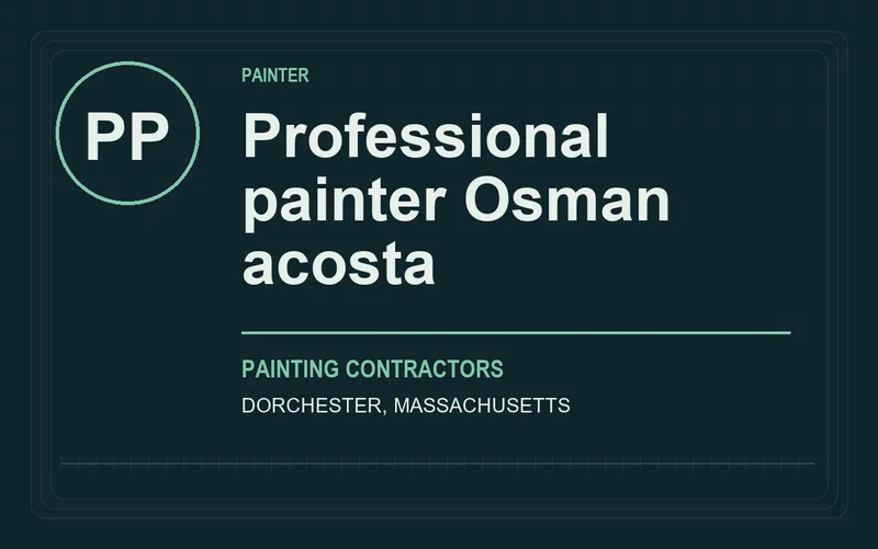 Professional painter Osman acosta in Dorchester, Massachusetts