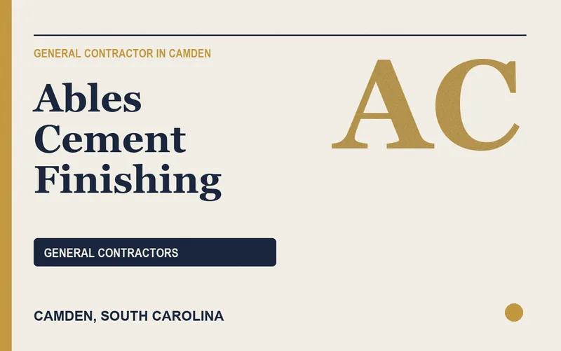 ABLES CEMENT FINISHING in Camden, South Carolina