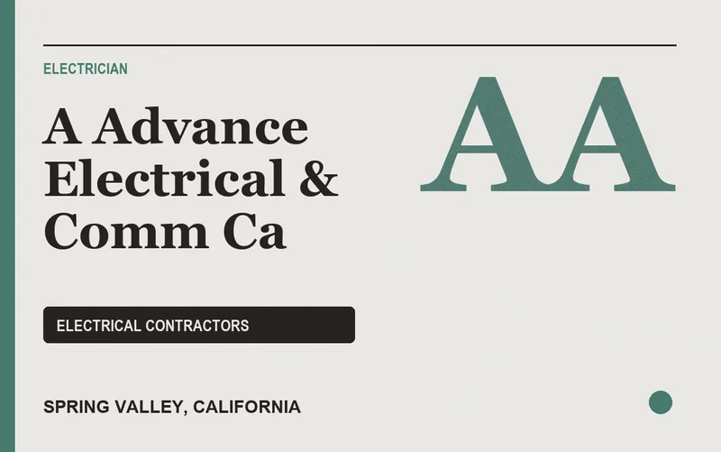 A Advance Electrical & Comm Ca in Spring Valley, California