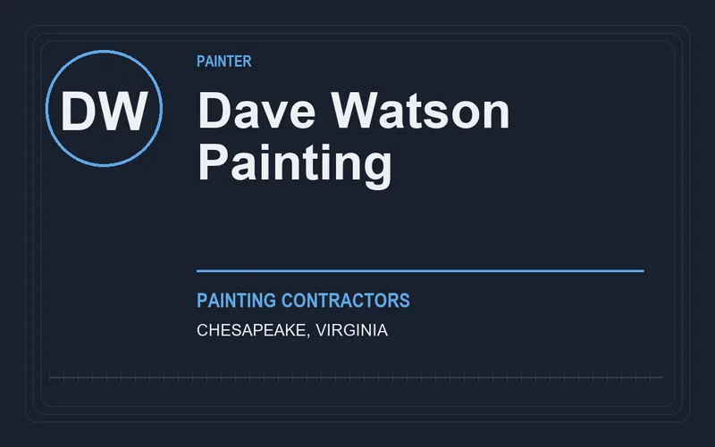 Dave Watson Painting in Chesapeake, Virginia