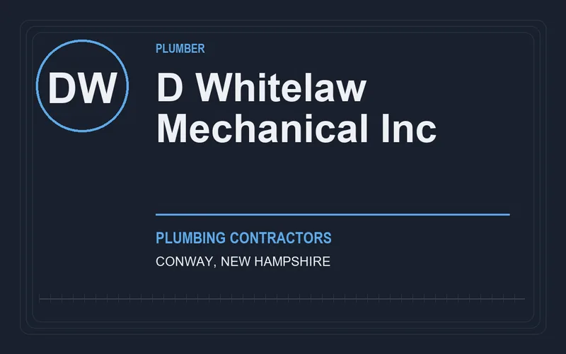 D Whitelaw Mechanical Inc in Conway, New Hampshire