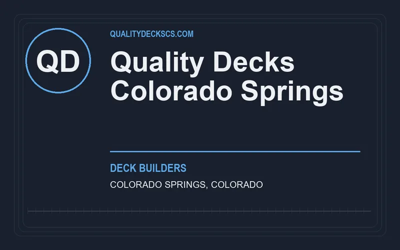 QUALITY DECKS COLORADO SPRINGS in Colorado Springs, Colorado