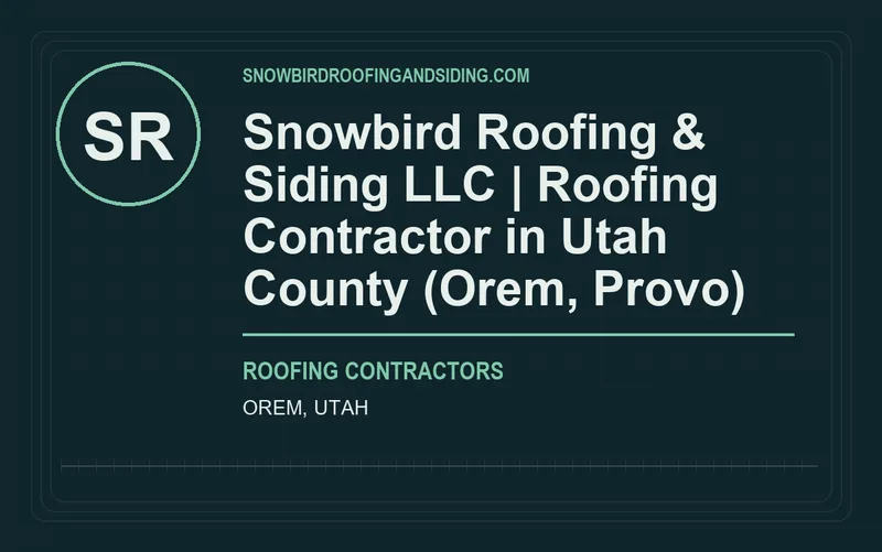 Snowbird Roofing & Siding LLC | Roofing Contractor in Utah County (Orem, Provo) in Orem, Utah