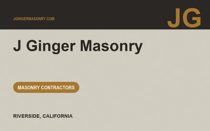 J Ginger Masonry in Riverside, California
