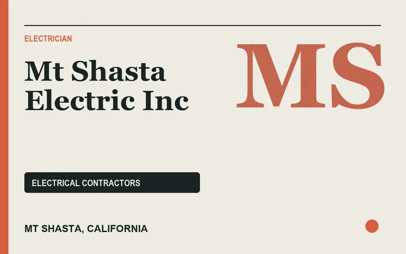 Mt Shasta Electric Inc in Mt Shasta, California