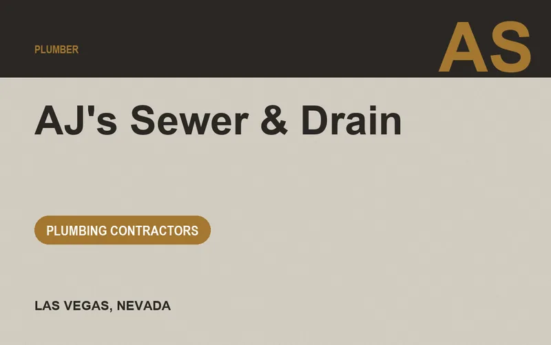 AJ's Sewer & Drain in Las Vegas, Nevada