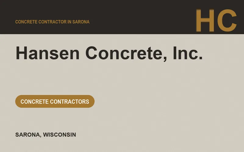 Hansen Concrete, Inc. in Sarona, Wisconsin