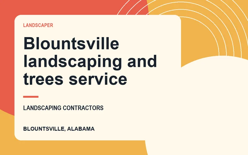 Blountsville landscaping and trees service in Blountsville, Alabama
