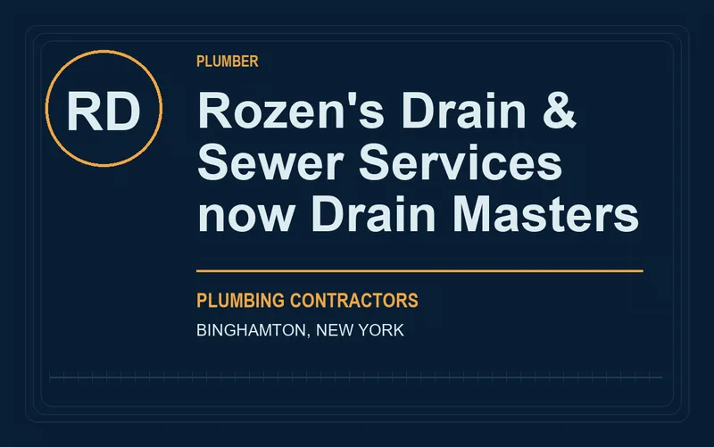 Rozen's Drain & Sewer Services now Drain Masters in Binghamton, New York