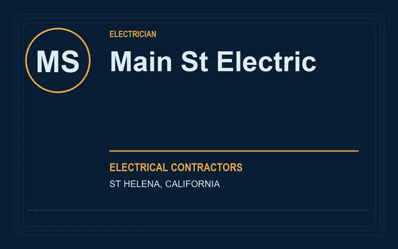 Main St Electric in St Helena, California